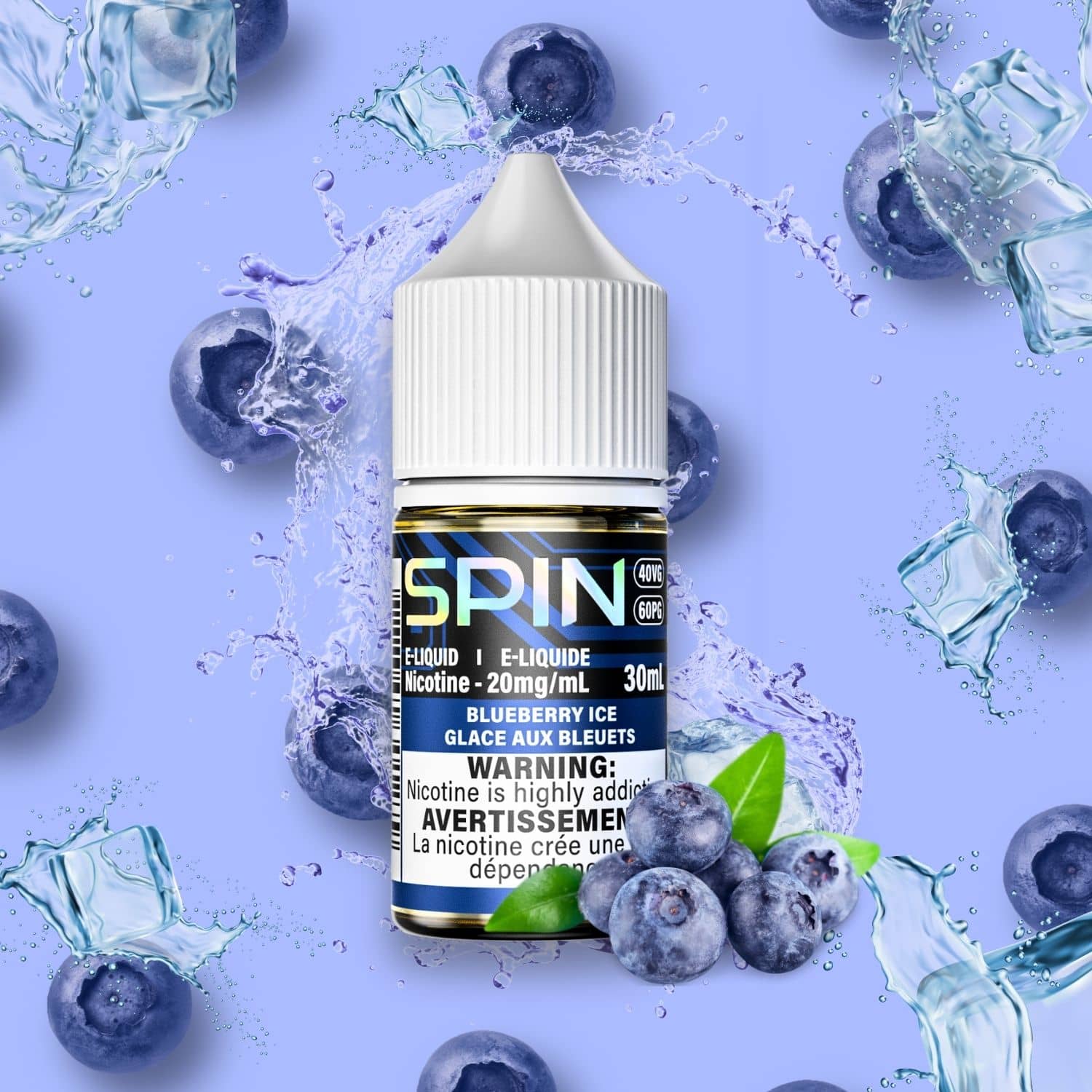 Spin E-Liquid Salt Blueberry Ice