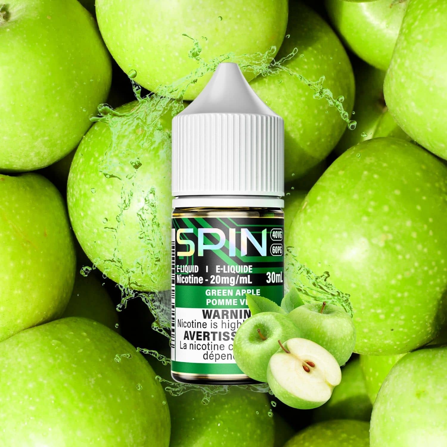 Spin E-Liquid Salt Green Apple