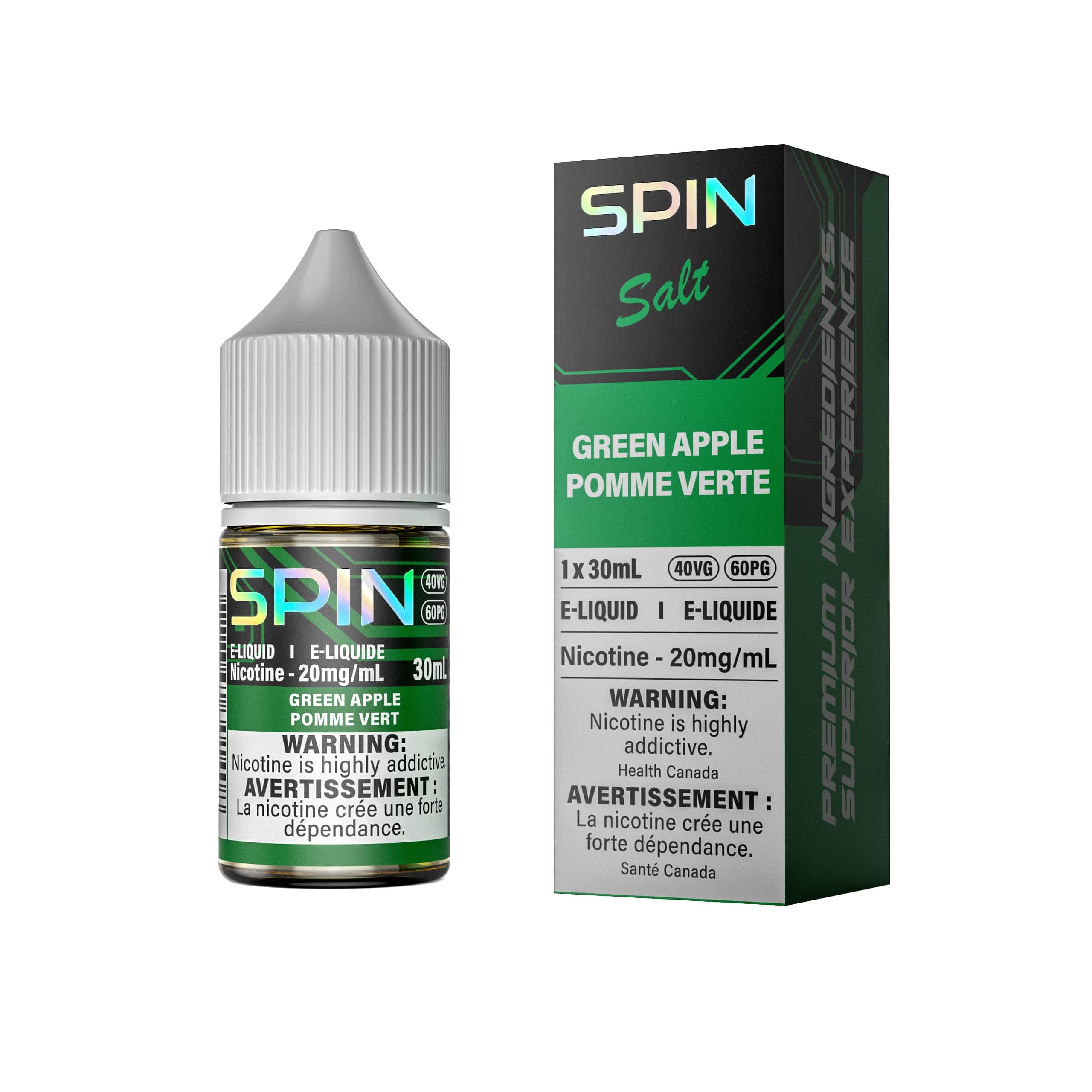 Spin E-Liquid Salt Green Apple