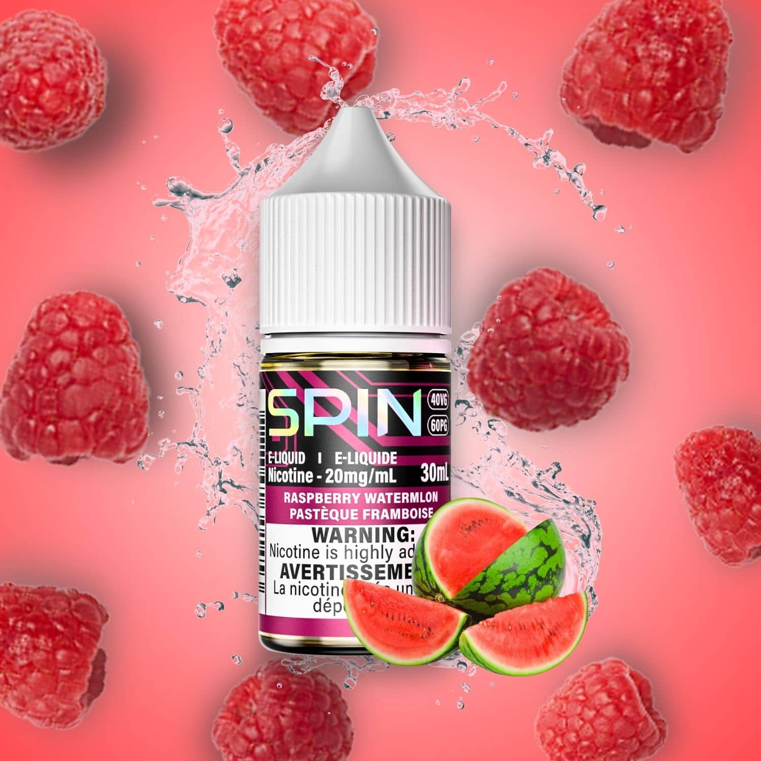 Spin E-Liquid Salt Raspberry Watermelon