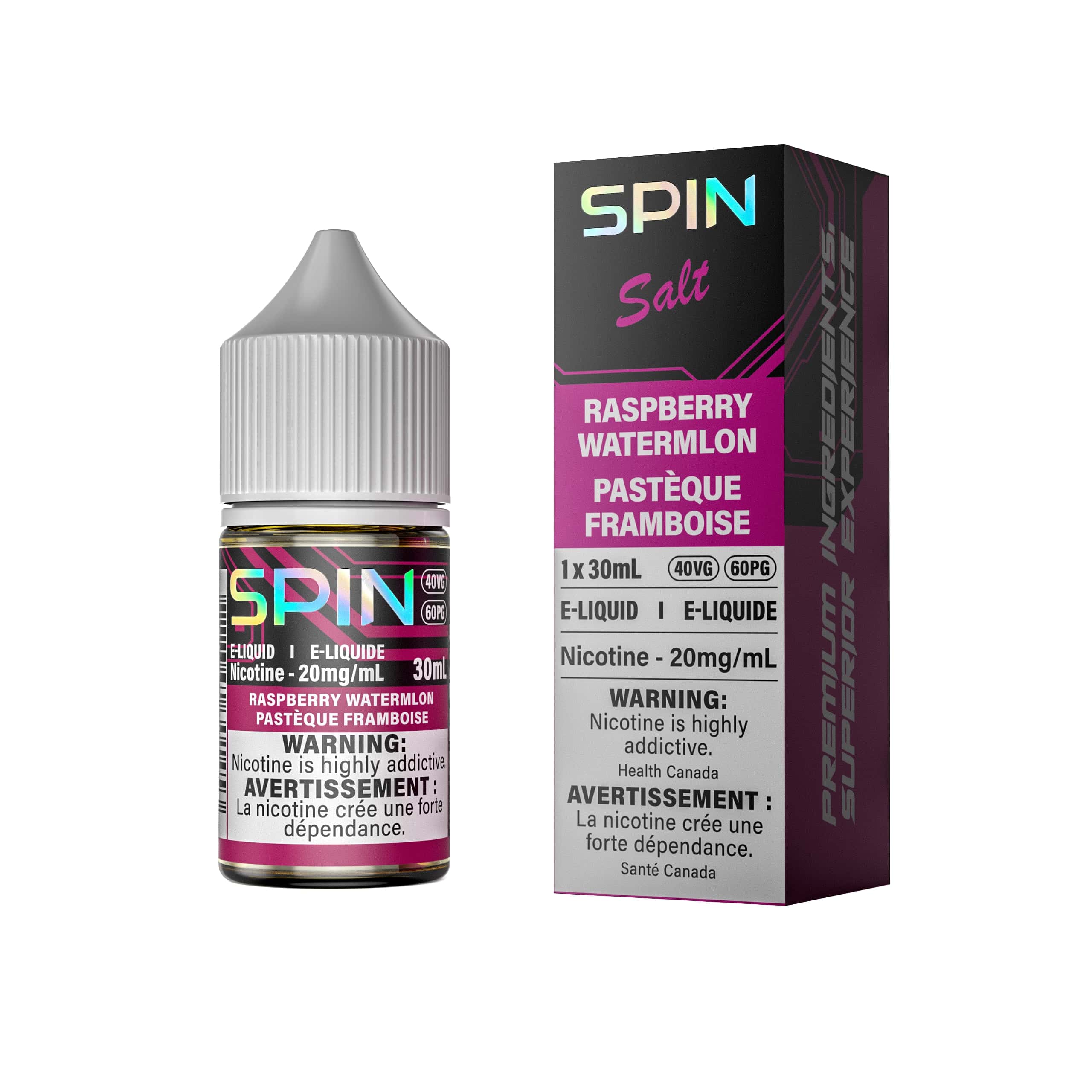 Spin E-Liquid Salt Raspberry Watermelon 