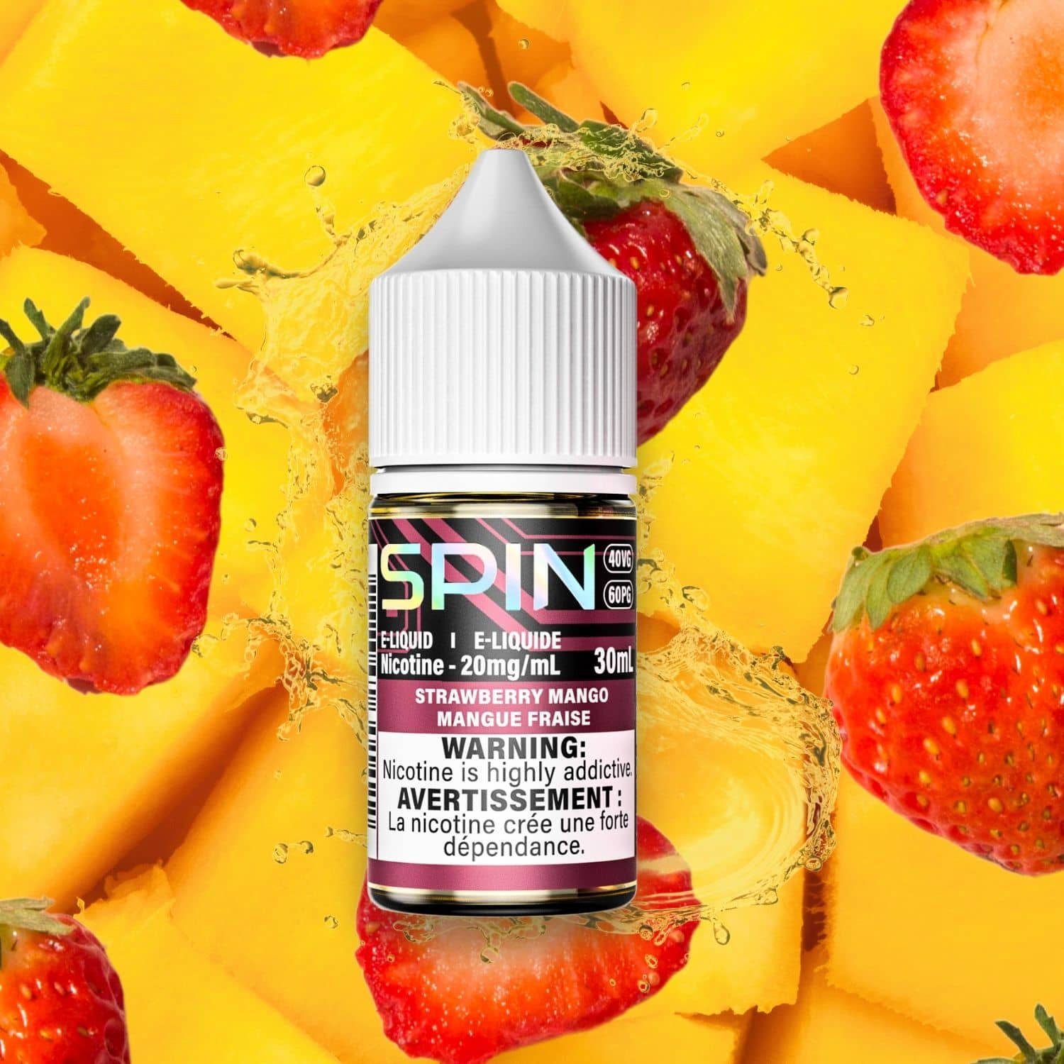 Spin E-Liquid Salt Strawberry Mango