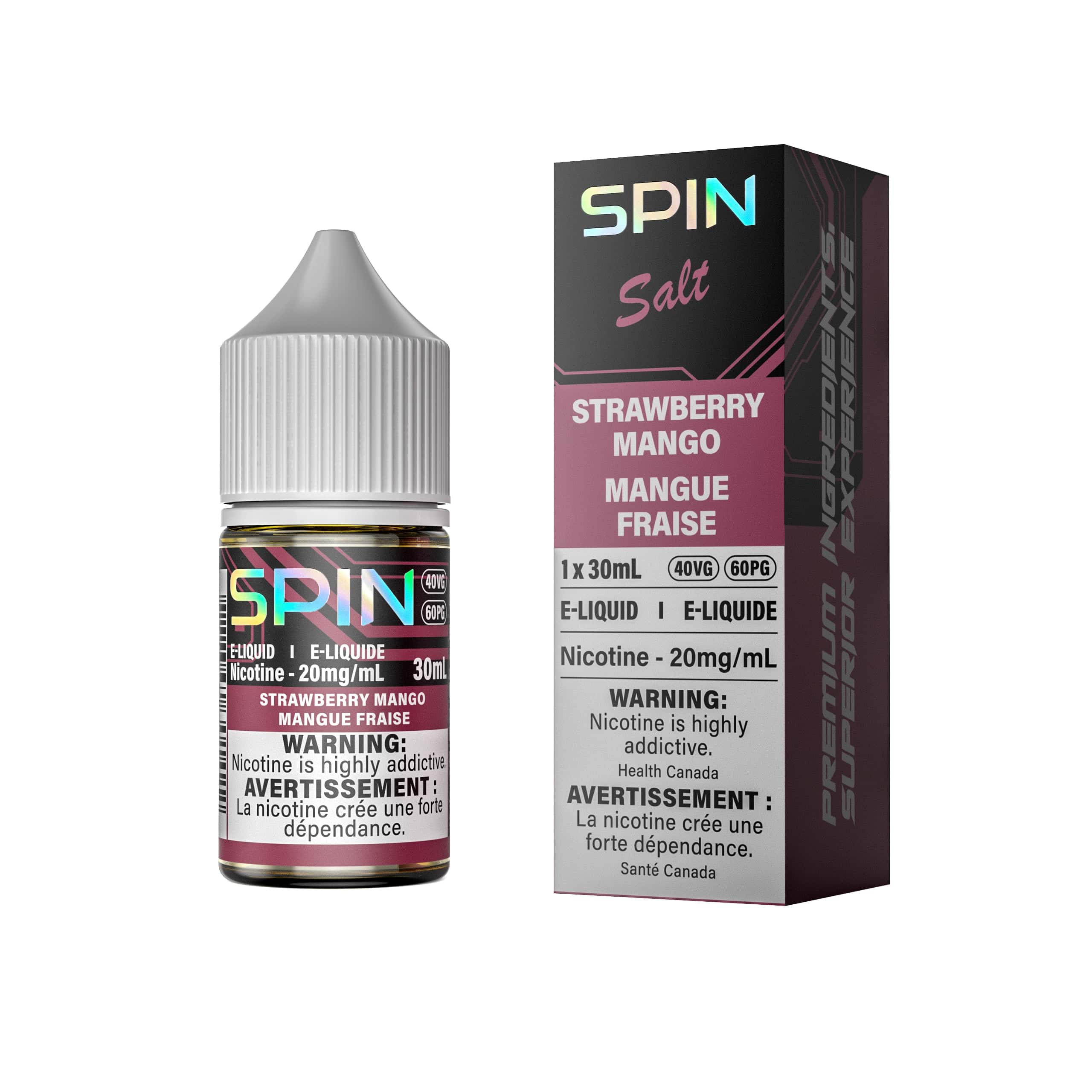 Spin E-Liquid Salt Strawberry Mango