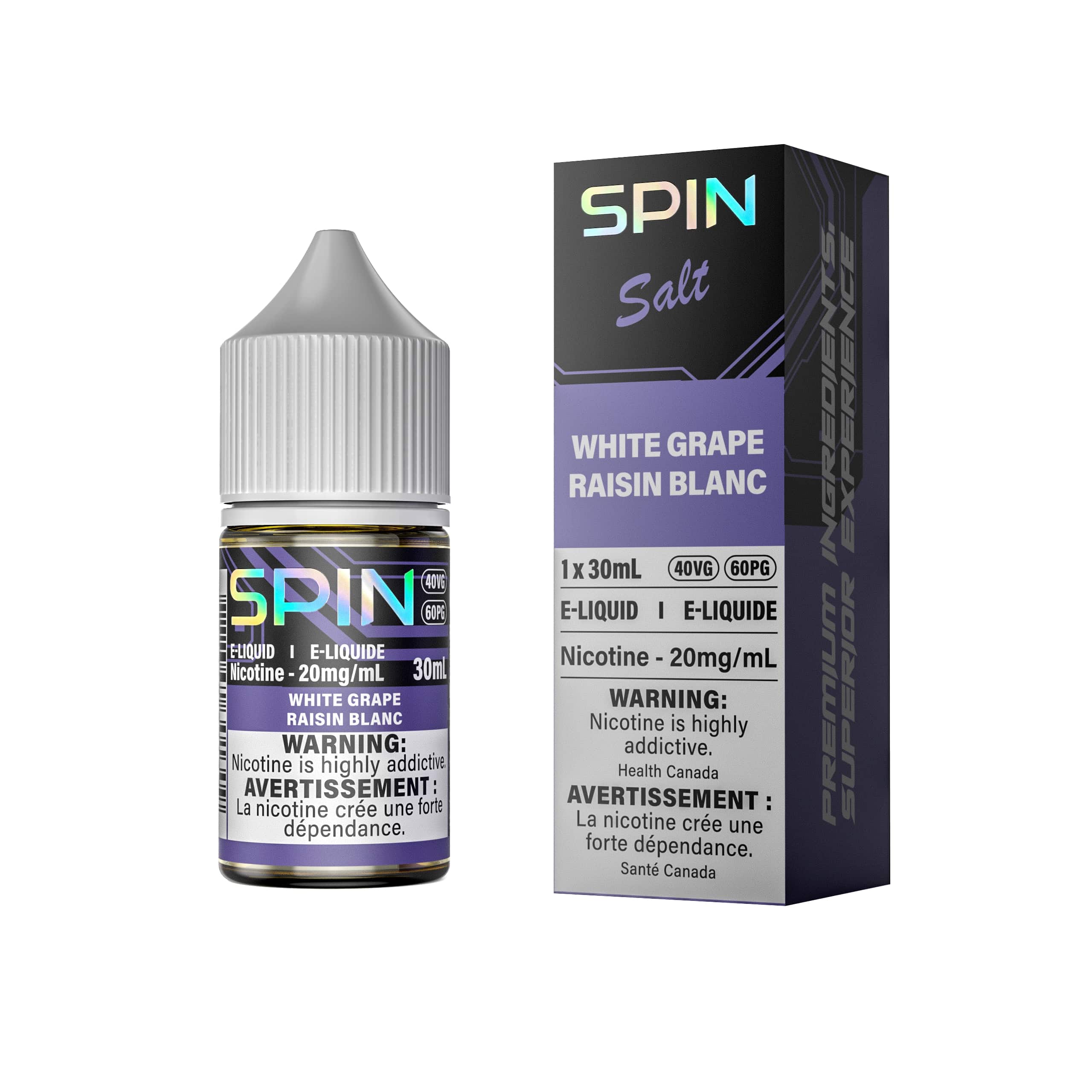 Spin E-Liquid Salt White Grape