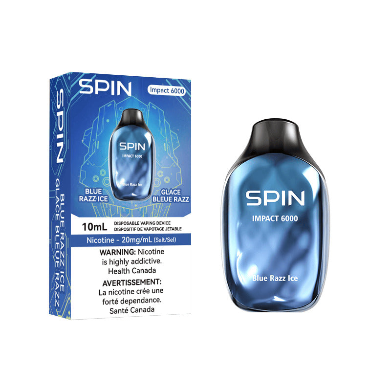 Spin Impact 6000 Disposable Vape Blue Razz Ice