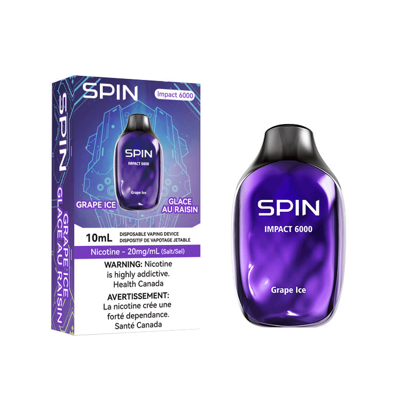 Spin Impact 6000 Disposable Vape Grape Ice